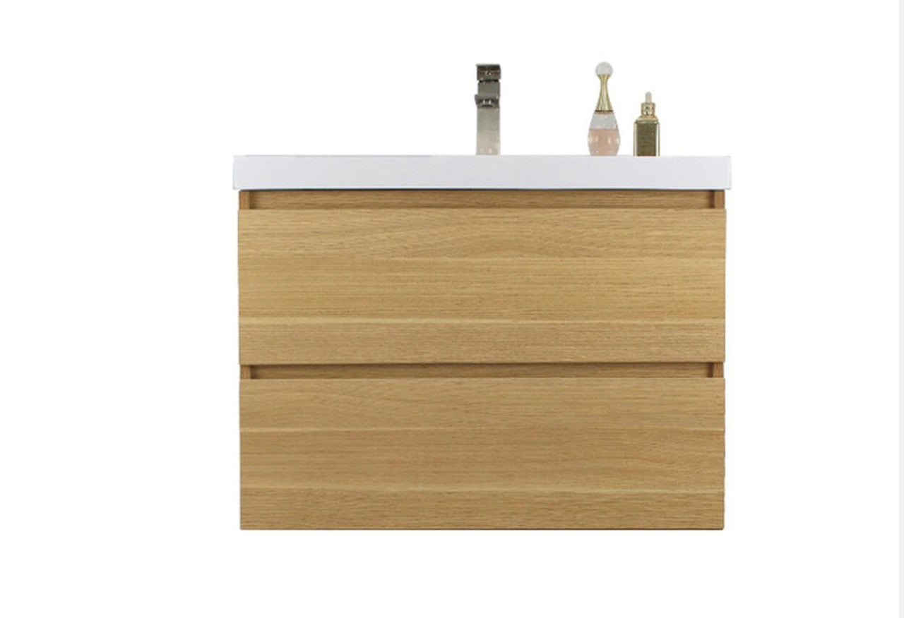 MOB 30" Wall Mounted Modern Bathroom Vanity with Reinforced Acrylic Sink