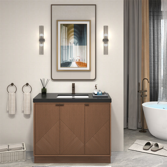 MT 42" Freestanding Modern Bathroom Vanity (Left Side)