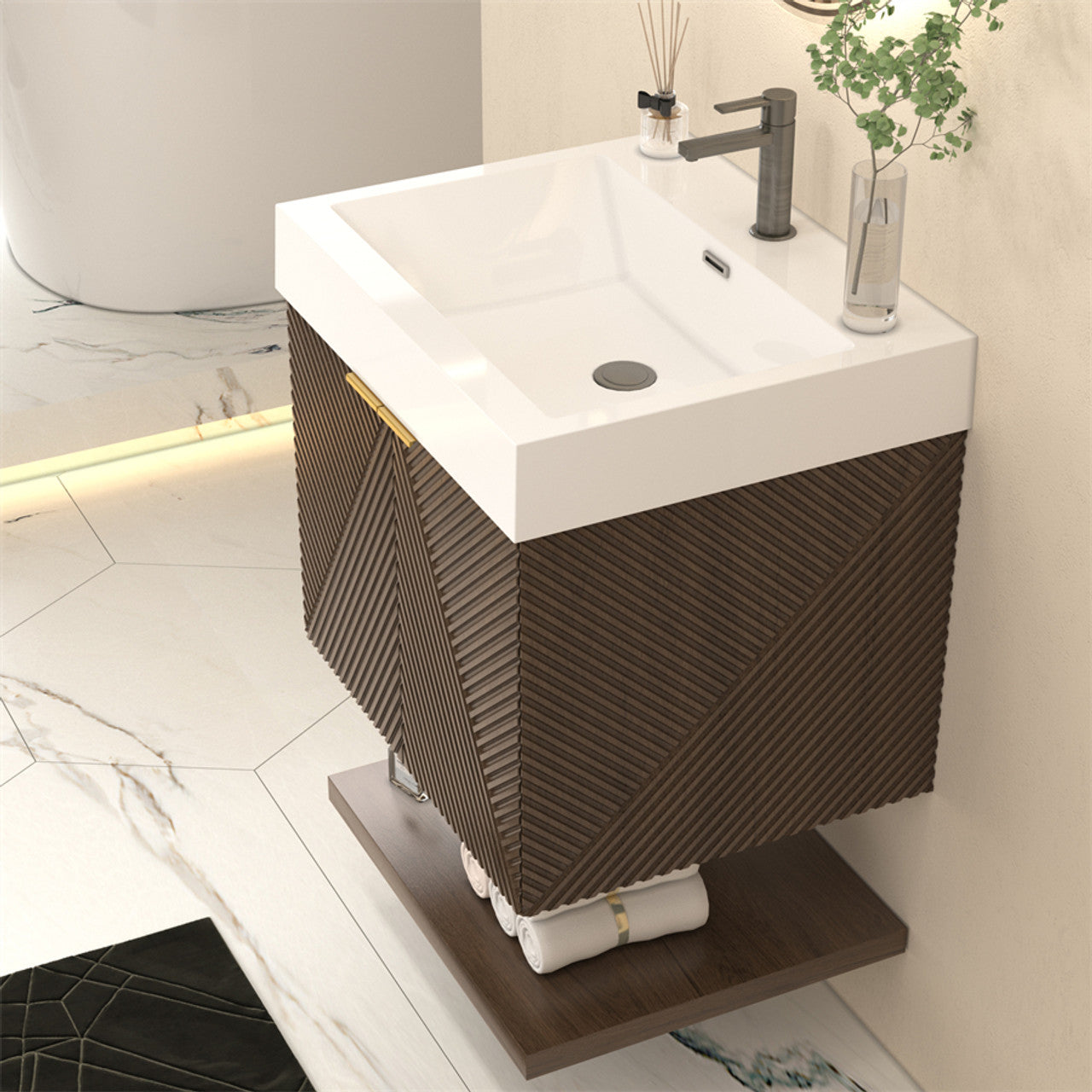 MT 24" Floating Modern Bathroom Vanity