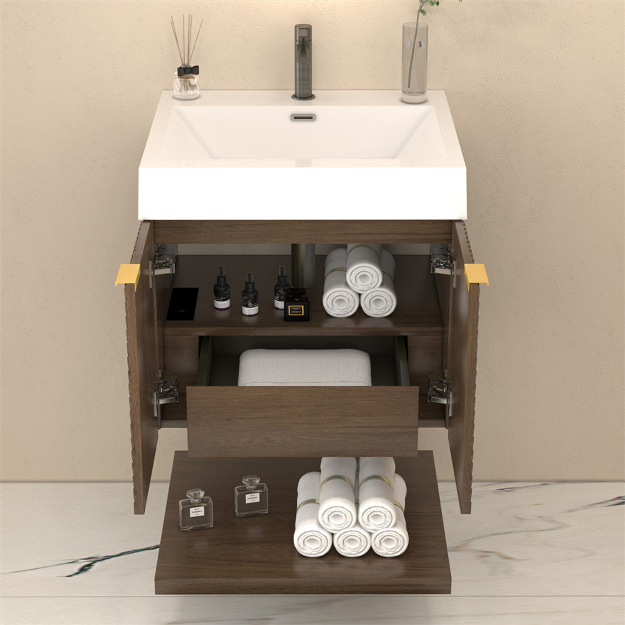 MT 24" Floating Modern Bathroom Vanity
