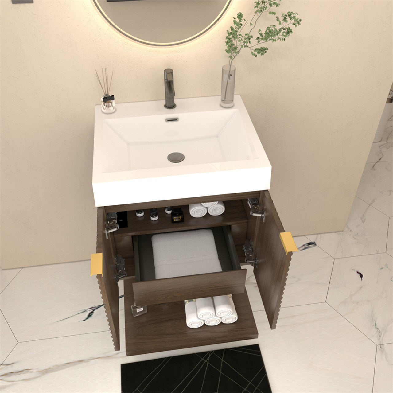 MT 24" Floating Modern Bathroom Vanity