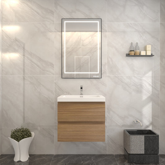 BTO 24" Wall Mounted Modern Bathroom Vanity
