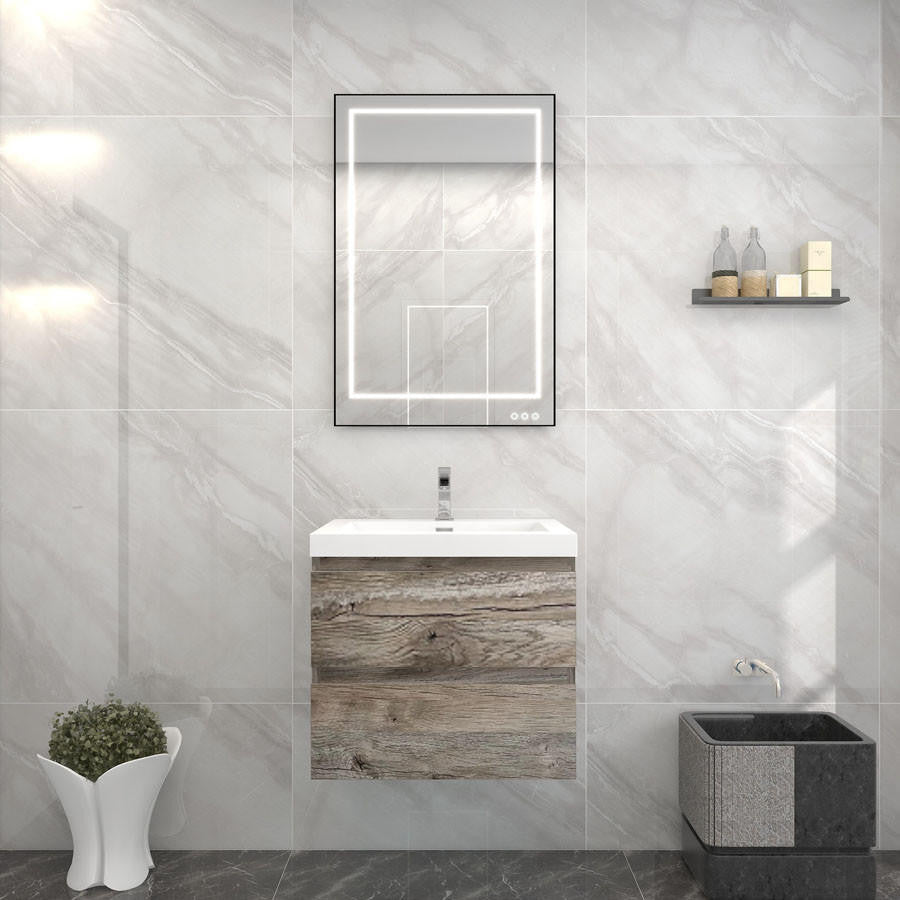 BTO 24" Wall Mounted Modern Bathroom Vanity