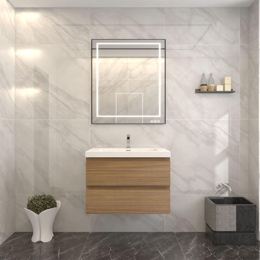 BTO 30" Wall Mounted Modern Bathroom Vanity