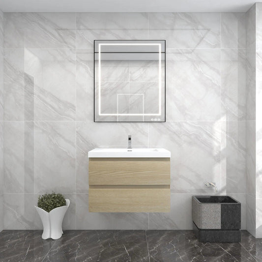 BTO 30" Wall Mounted Modern Bathroom Vanity