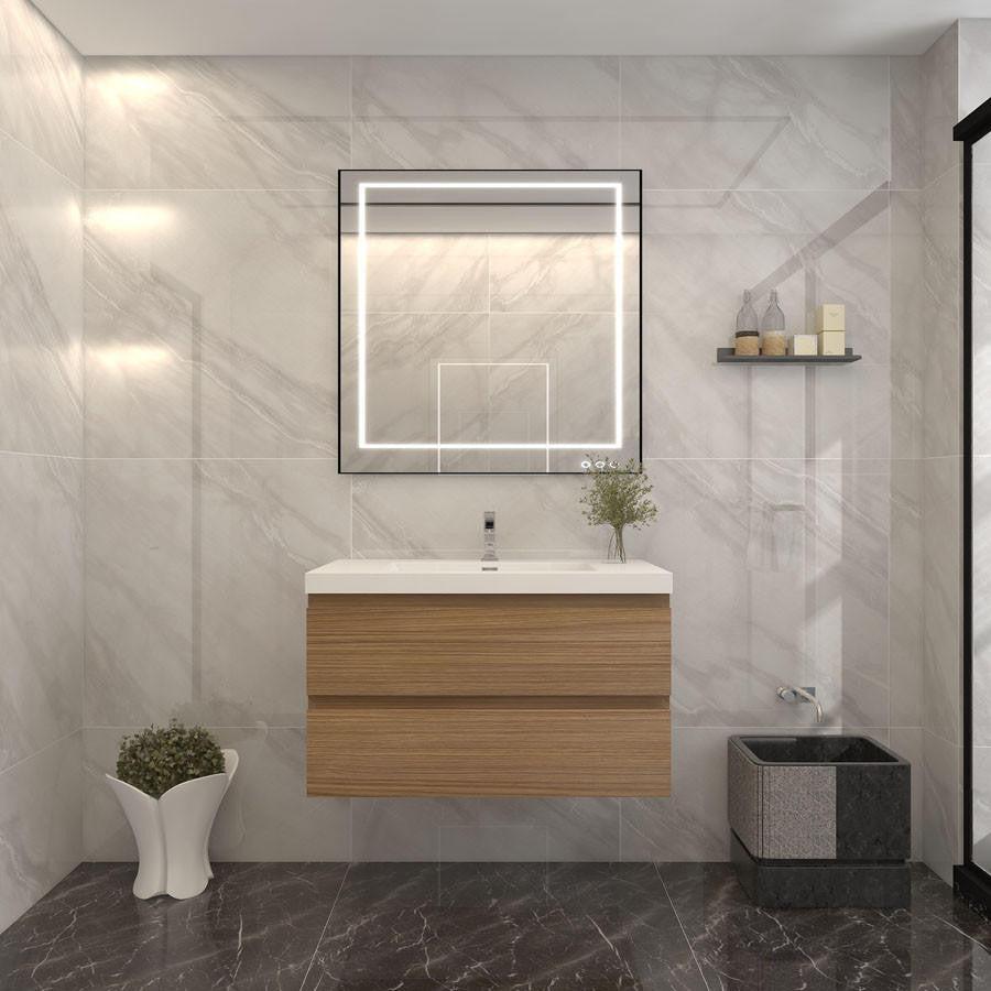 BTO 36" Wall Mounted Modern Bathroom Vanity