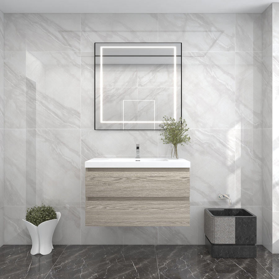 BTO 36" Wall Mounted Modern Bathroom Vanity