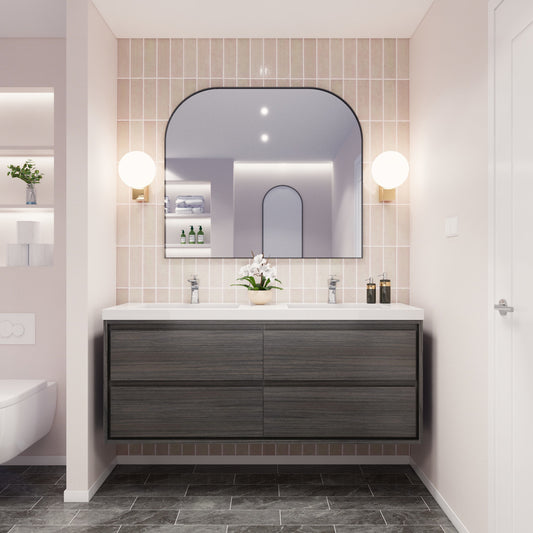MOM8 60" Wall Mounted Modern Vanity - Double Sink