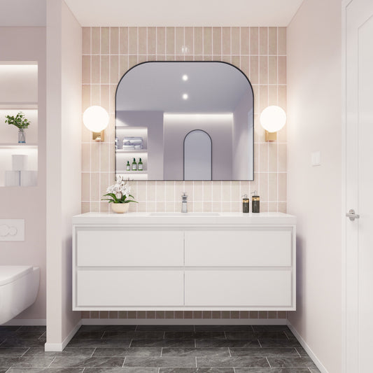 MOM8 60" Wall Mounted Modern Vanity - Single Sink