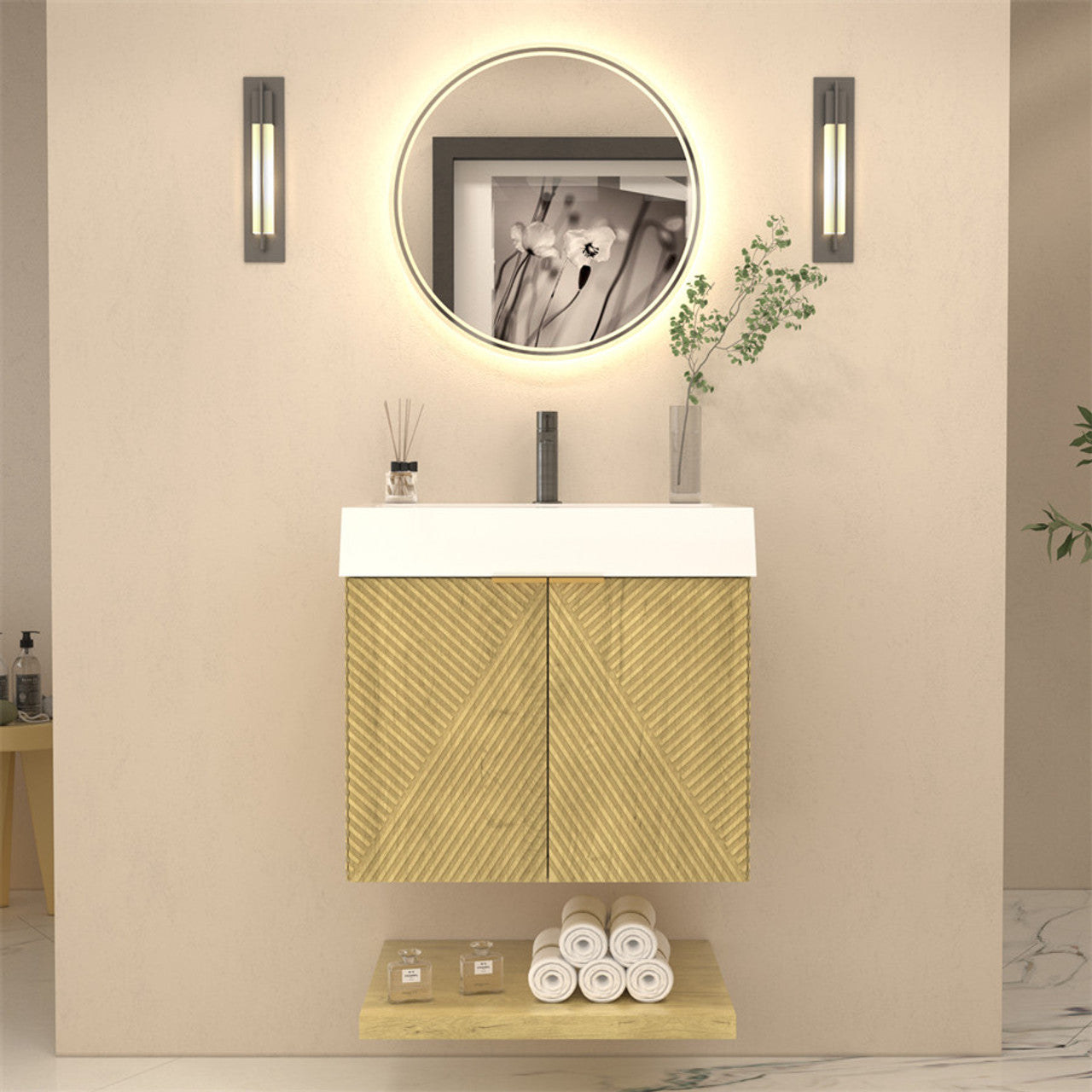 MT 24" Floating Modern Bathroom Vanity