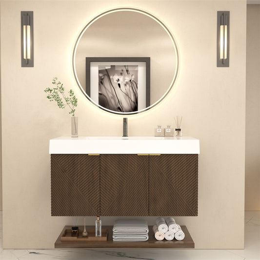 MT 42" Floating Modern Bathroom Vanity (Right Side)