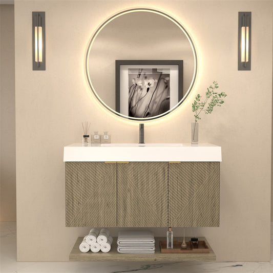 MT 42" Floating Modern Bathroom Vanity (Left Side)