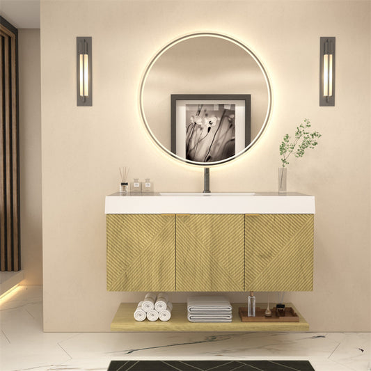 MT 48" Floating Modern Bathroom Vanity