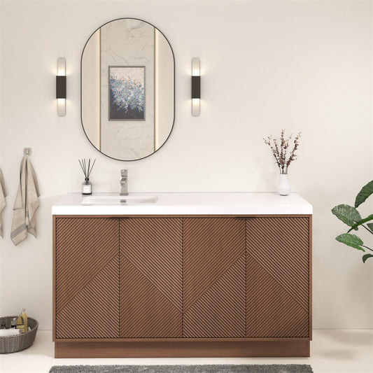 MT 60" Freestanding Modern Bathroom Vanity - Single Left Sink