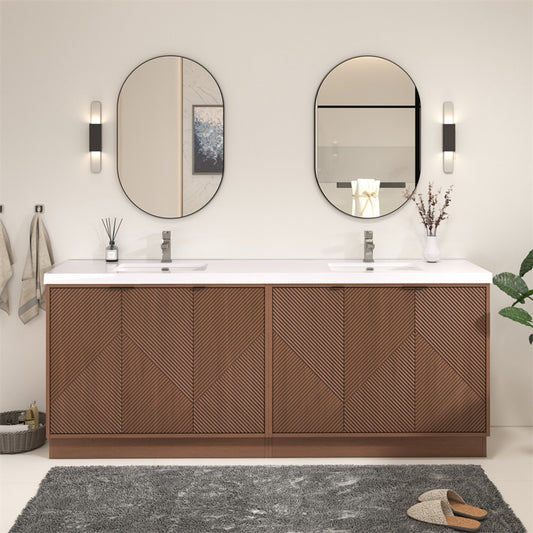 MT 84" Freestanding Modern Bathroom Vanity - Double Sink